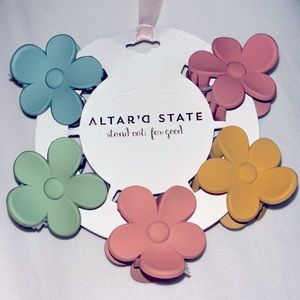 Altar’d State Flower hair clips Set of 5 clips
